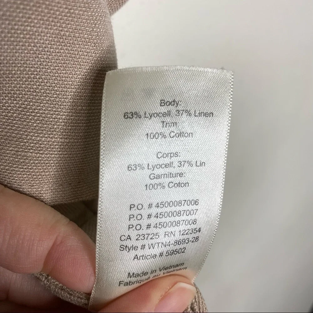 Wilfred Brax Linen Cut Out Jumpsuit beige